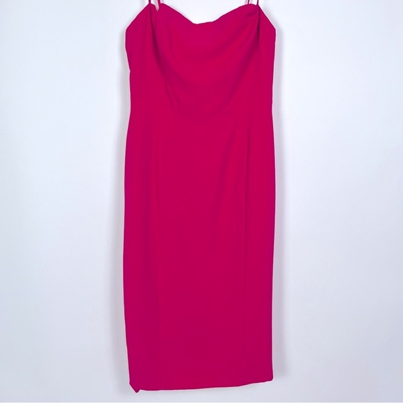 Jill by Jill Stuart Strapless Shift Dress Hot Pink Fuschia sz 10 women’s - Picture 2 of 15